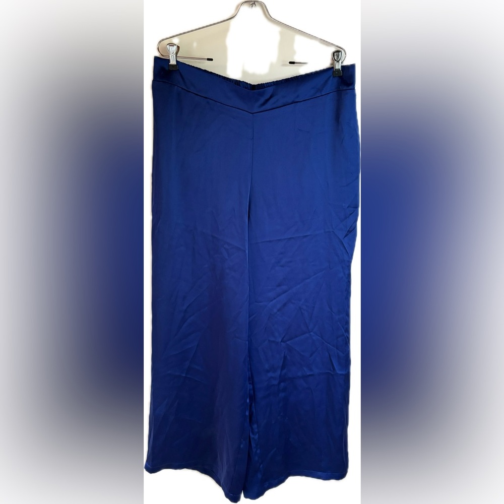 MAX STUDIO Cobalt Blue Satin Pants